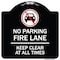 Signmission Fire Lane Keep Clear Heavy-Gauge Aluminum Architectural Sign, 18" x 18", BW-1818-23983 A-DES-BW-1818-23983 - alternate 1